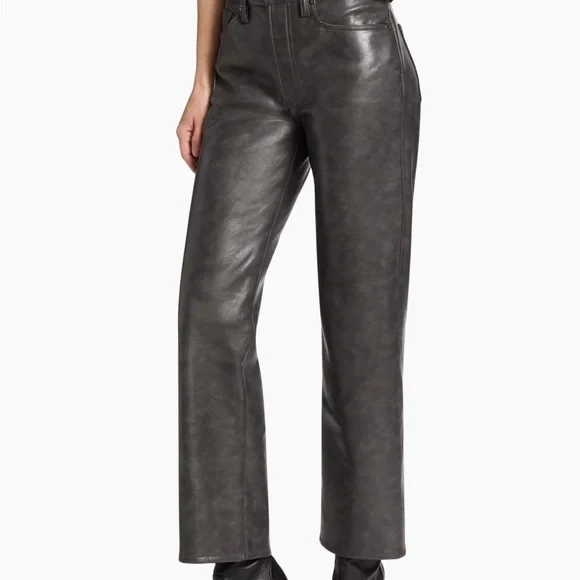 NWT Agolde Recycled Leather Sloane Jean. Sz 29 - Picture 3 of 7